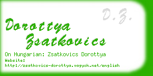 dorottya zsatkovics business card